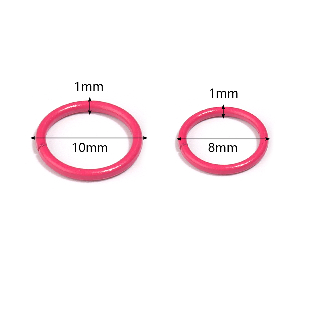Jewelry Making Hoops - 50pcs 8/10mm Iron Split Ring Open