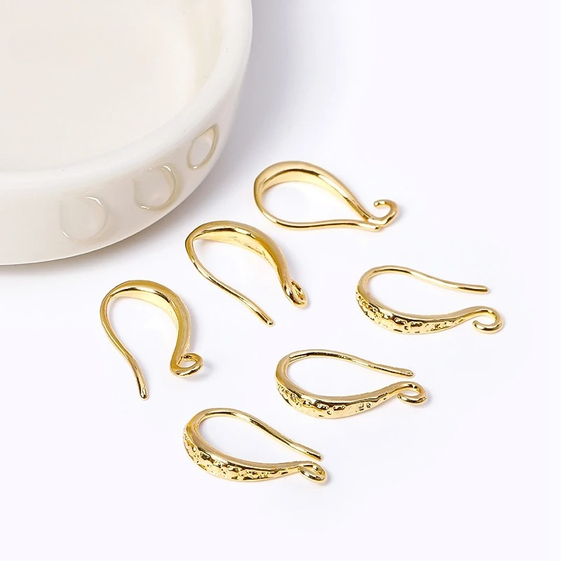 Jewelry Making Gold Wire - Earring Hooks with Open Loop 18K