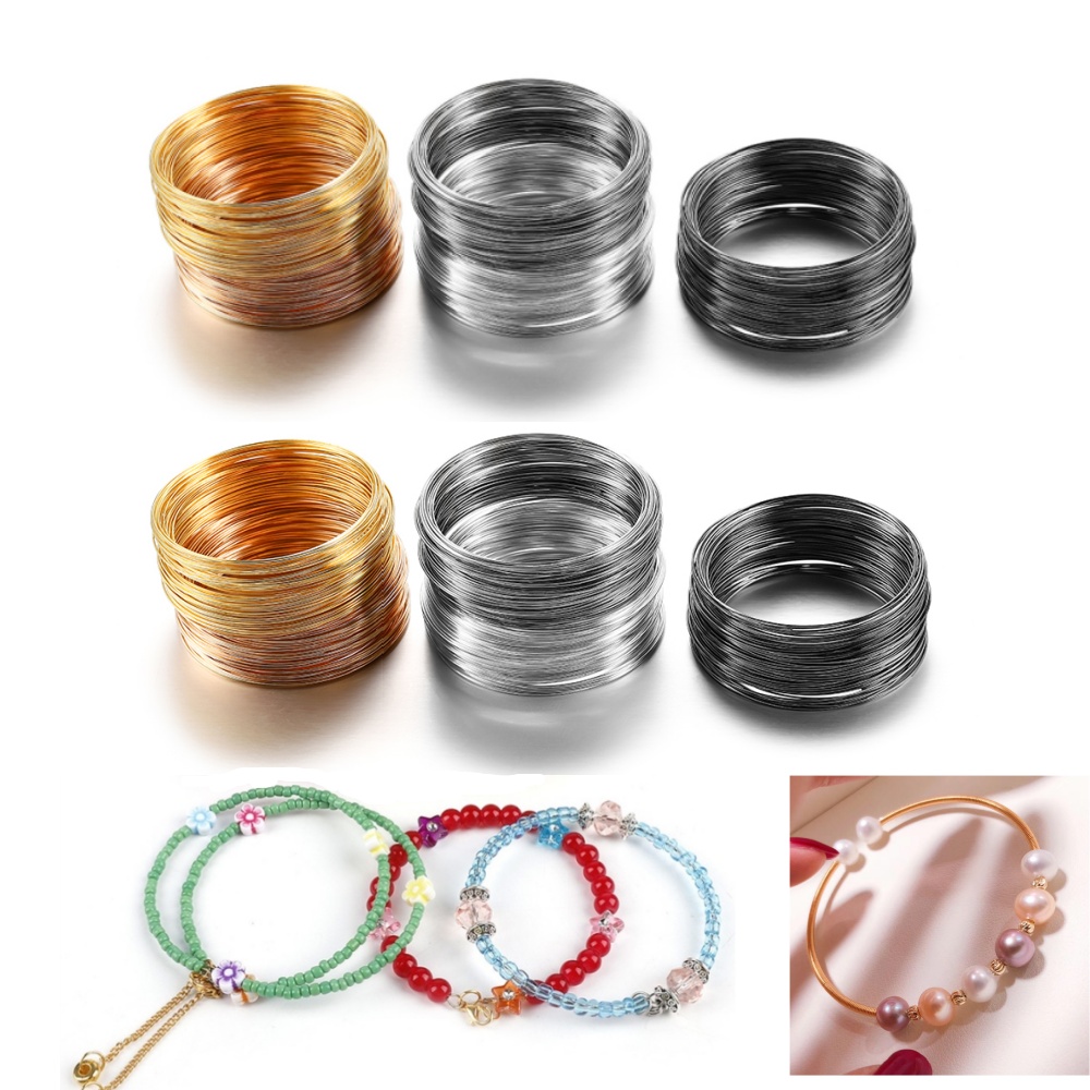 Jewelry Making Wire - 100 Loops/lot 0.6mm Silver Gold Bronze