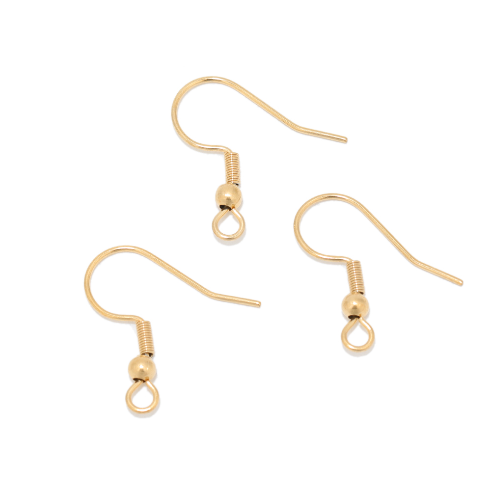 50Pcs Stainless Steel Ear Wire - Jewelry Making Gold Wire review and price