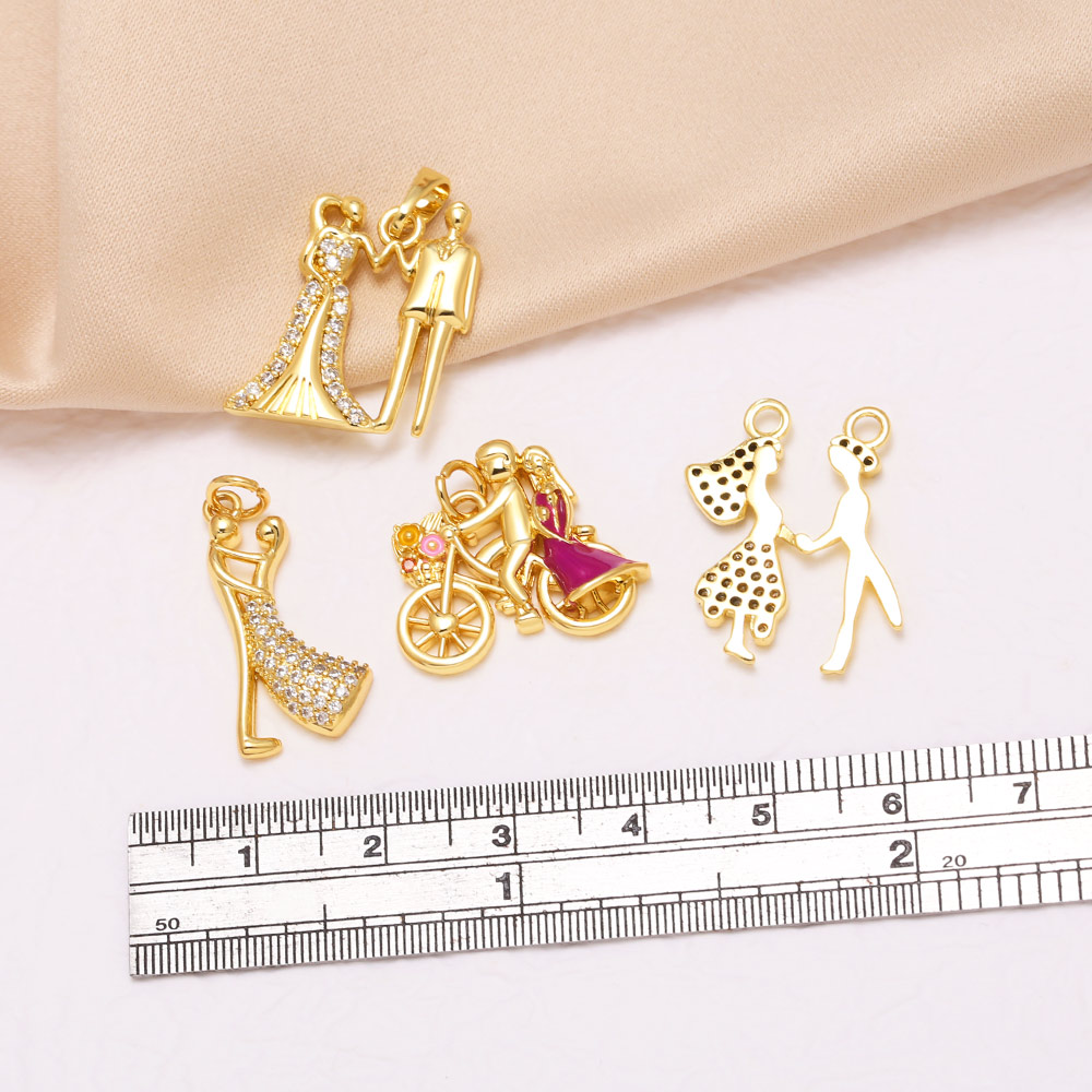 OCESRIO Gold Plated Brass Coup - Jewelry Making For Couples review and price