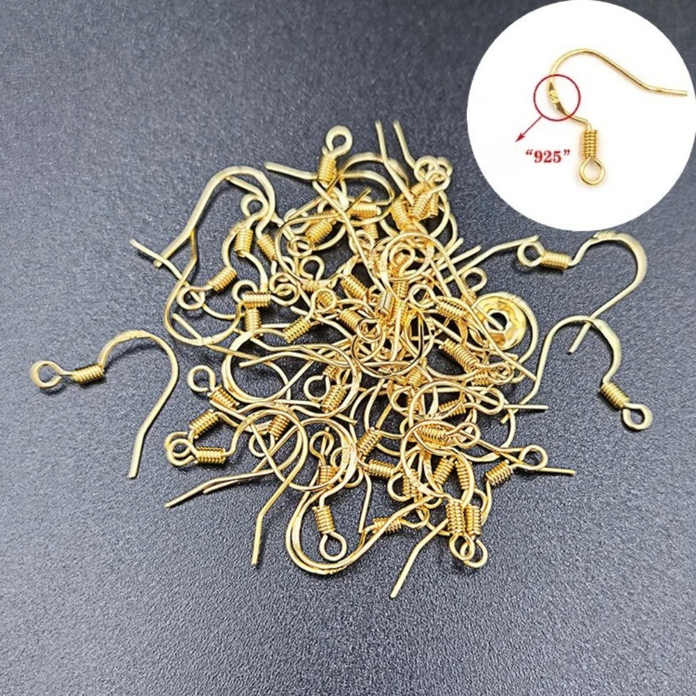 Gold Plated Earring Hooks 100P - Jewelry Making Gold Wire review and price