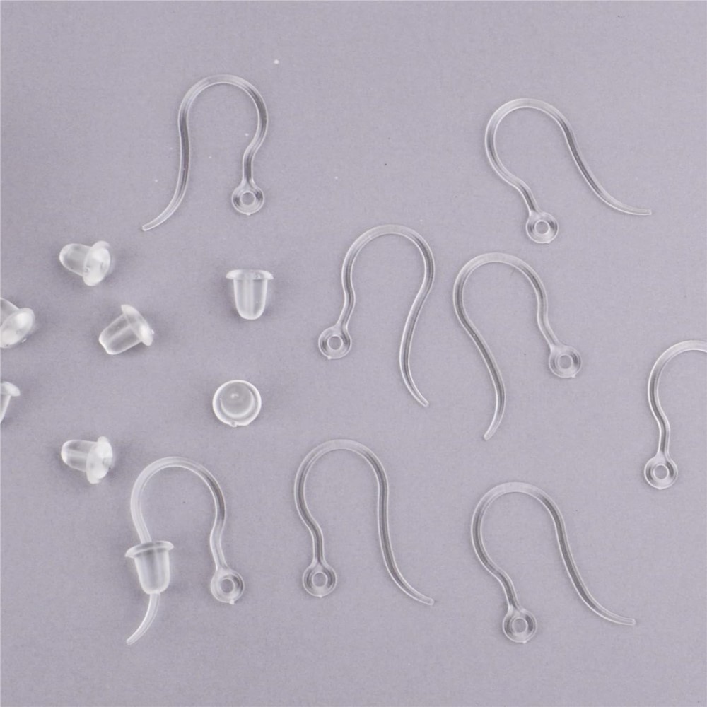 40pcs Clear Plastic Earring Ho - Jewelry Making Wire review and price